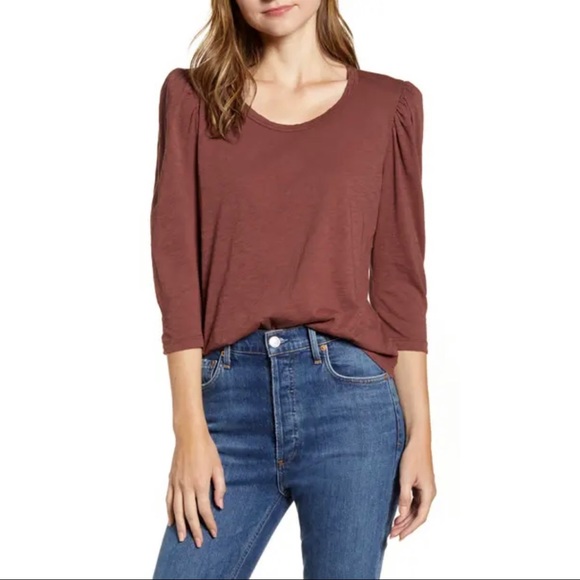 Velvet by Graham & Spencer Tops - Velvet by Graham & Spencer Angelina Puff Sleeved Top